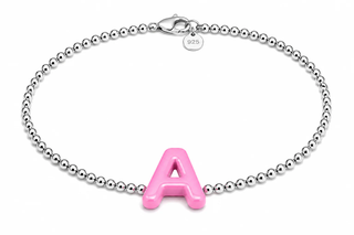 LETTER NECKLACE - A PINK