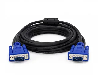 Câble VGA 5M Haute Qualité avec Filtre Anti-Interférence – Connexion Écran & PC Stable