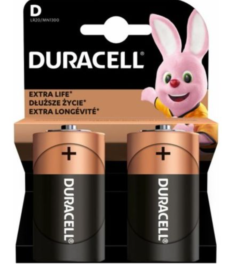 Duracell Extra Life Piles D LR20 – 2 Piles