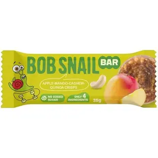 Фруктово-горіховий батончик Bob Snail Яблуко-Манго-Кеш’ю-Кріспи Кіноа 35 г