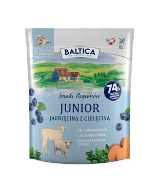 Karma dla szczeniąt Baltica z jagnięciną i cielęciną, 1 kg