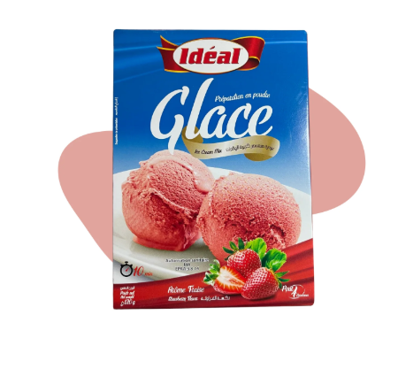 Idéal Préparation pour Glace Arôme Fraise – 120 g