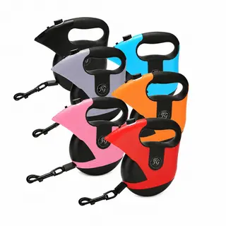 Laisse Rétractable pour Chien 5M avec LED et Système de Verrouillage