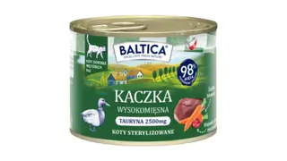 BALTICA Kot dorosły kaczka 185g lekkostrawna, dla sterylizowanych