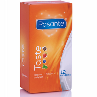 Preservativos aromatizados Pasante Taste, 12 unidades