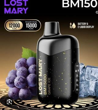 LOSTMARY BM Grape Ice Vape, 15000 Puffs