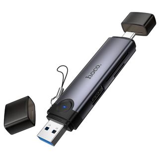 Lecteur de cartes portable 3 en 1 USB-A et USB-C / Type-C vers SD, TF, USB2.0