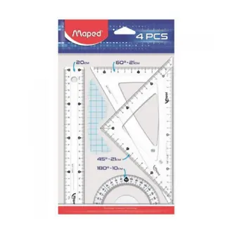 Ensemble Kit de Traçage 20cm 4 Pièces Maped Geometric