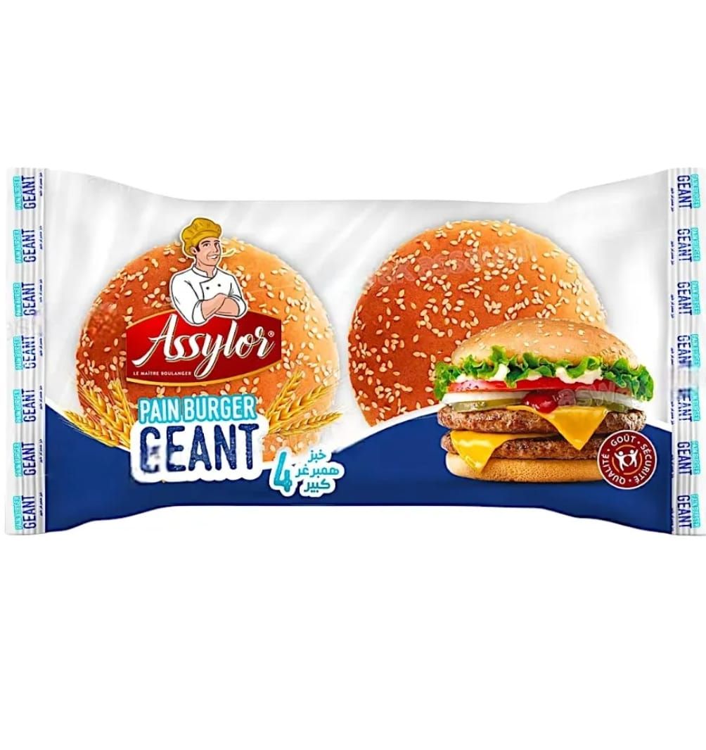 Pain Burger Géant – 4 Pièces