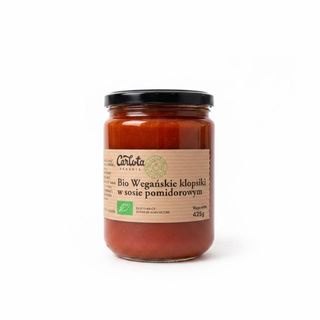Ekologiczne wegańskie klopsiki w sosie pomidorowym Carlota Organic 425 g