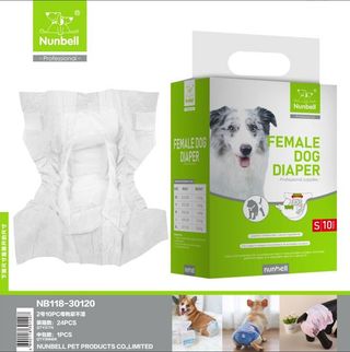 Couche pour Chienne Nunbell Professional, Blanc, 10 pièces
