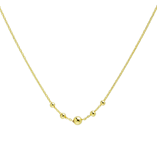 Cadena Harumi Bolitas en Oro Amarillo 18 Kilates