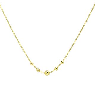 Cadena Harumi Bolitas en Oro Amarillo 18 Kilates