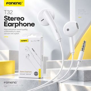 Écouteurs Filaires FONENG T32 Jack 3,5 mm – Hi-Fi