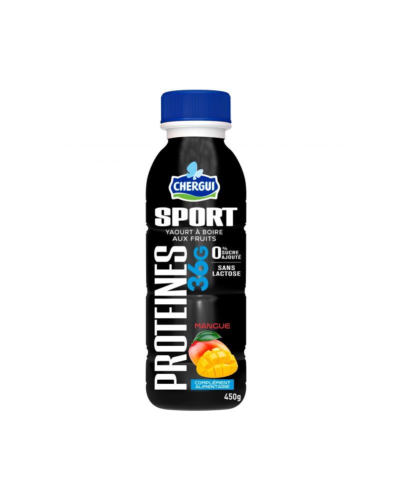 Chergui Sport Yaourt à Boire Protéiné Mangue – 450 ml