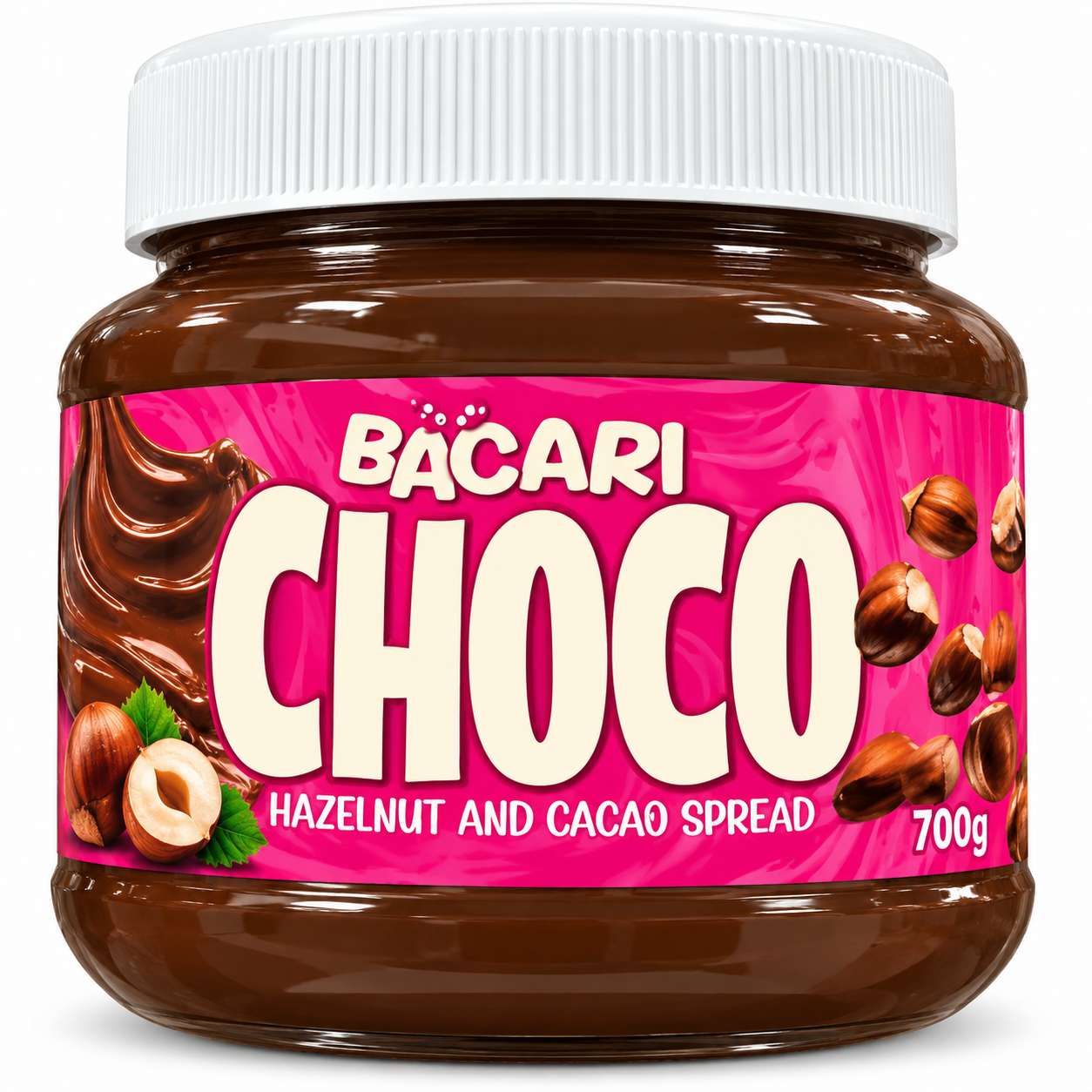 Bacari Bueno Pâte à Tartiner Noisettes et cacao – 700 g