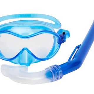 Kit de plongée pour Enfants à partir de 3 Ans, lunettes de natation et tube de respiration-Bleu-