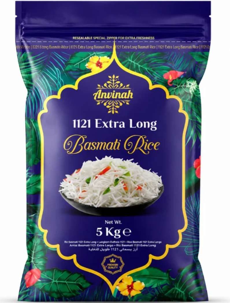 Anwinah Riz Basmati 1121 Extra Long Sella – 5 kg