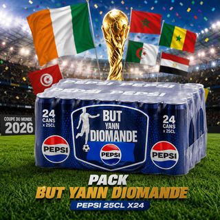 PACK BUT YANN DIOMANDE PEPSI 25CL X24