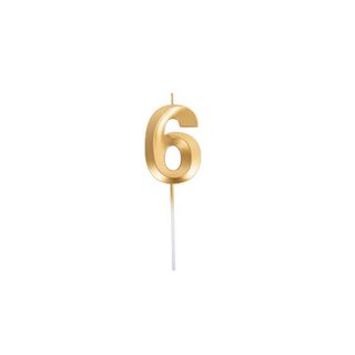 Bougie d'anniversaire pour gâteau, numéro 6 de décoration