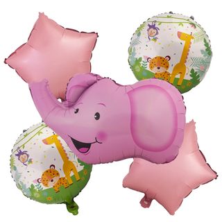 ჰელიუმის ფოლგირებული ბუშტების ნაკრები, სპილო 5 ცალი