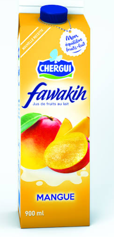 Chergui Fawakih Jus de Fruits au Lait Pasteurisé Mangue – 900 ml