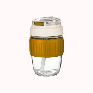 Bouteille en Verre avec Double Embout & Manchon en Silicone