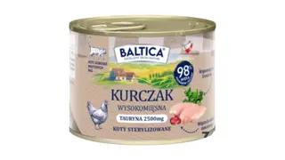 BALTICA Kot dorosły kurczak 185g lekkostrawna, MONO