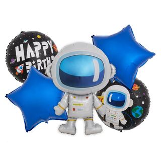 ჰელიუმის ფოლგირებული ბუშტების ნაკრები,კოსმოსი 5 ცალი