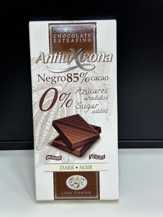 Chocolat Antiuxixona Extrafino 85 % Cacao Végétalien