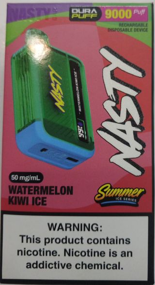 NASTY DURA PUFF Watermelon Kiwi Ice, 9000 Puffs