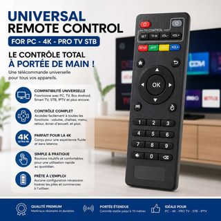 Télécommande universelle, 4K Ultra HD