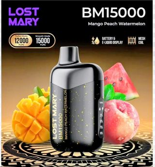 LOSTMARY BM Mango Peach Watermelon, 15000 Puffs
