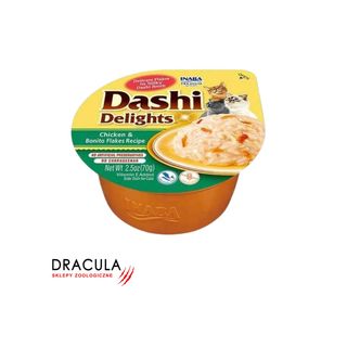 Inaba Cat Dashi Delights kurczak i wiórki ryby bonito w bulionie 70g
