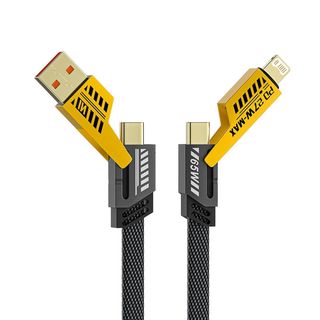 Câble USB C 4 en 1 65 W charge rapide pour iPhone câbles de charge combo de type C/USB A