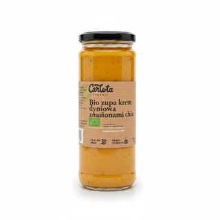 Ekologiczna zupa krem dyniowa z nasionami chia Carlota Organic