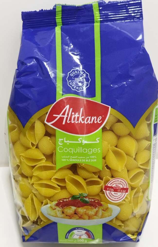 Alitkane Coquillages 500 g – Pâtes de Blé Dur