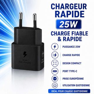 Adaptateur secteur USB-C 25W noir