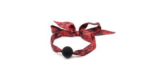 LATETOBED BDSM LINE Silicone Ball Gag, Red/Black