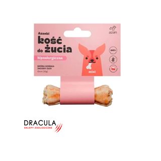 AZANKI Kość ze skóry końskiej dla psa Mini 10cm