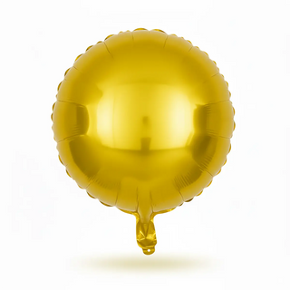 ჰელიუმის ფოლგირებული ბუშტი , მრგვალი ოქროსფერი