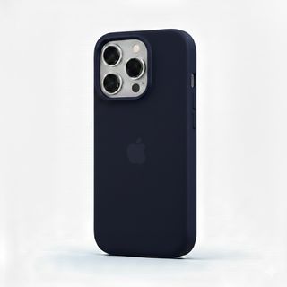 Coque en cuir pour iPhone 15 Pro – Bleu Nuit