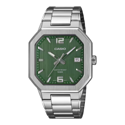 CASIO MTP-B195D-3AVDF Green Watch, 50m Water Resistant