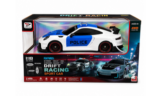 🚓 RC Porsche 911 GT3 RS სტილის პოლიციის მანქანა – 1:18 | 4WD