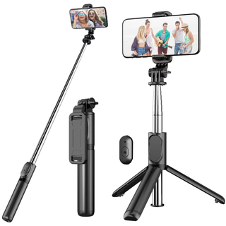 Perche Selfie, 4 en 1 Perché à Selfie Bâton Selfie Extensible Monopode Réglable