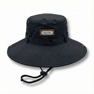 Naurei Black Wide-Brim Sun Hat