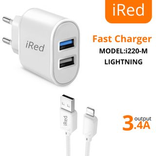 HARGEUR 2 PORTS USB TO LIGHTNING 3.4A
