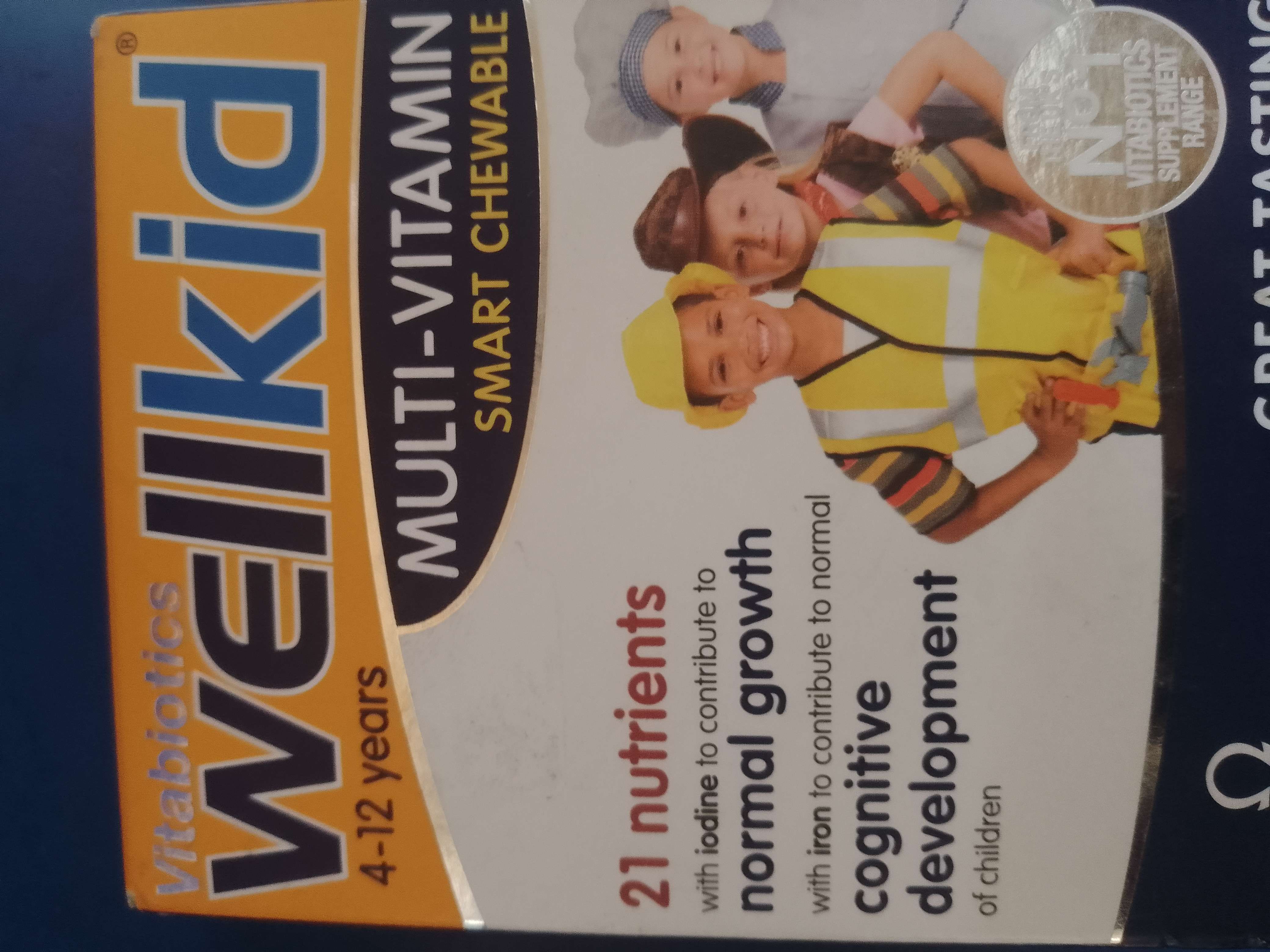 Wellkid Multi-Vitamin Chewable Tablets, 21 Count