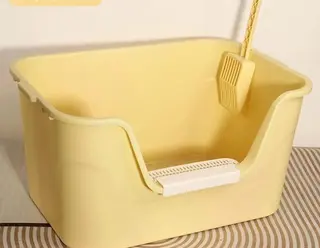 Bac à Litière pour Chat avec Pelle XXL pour plusieurs chats 66x47x34,5cm