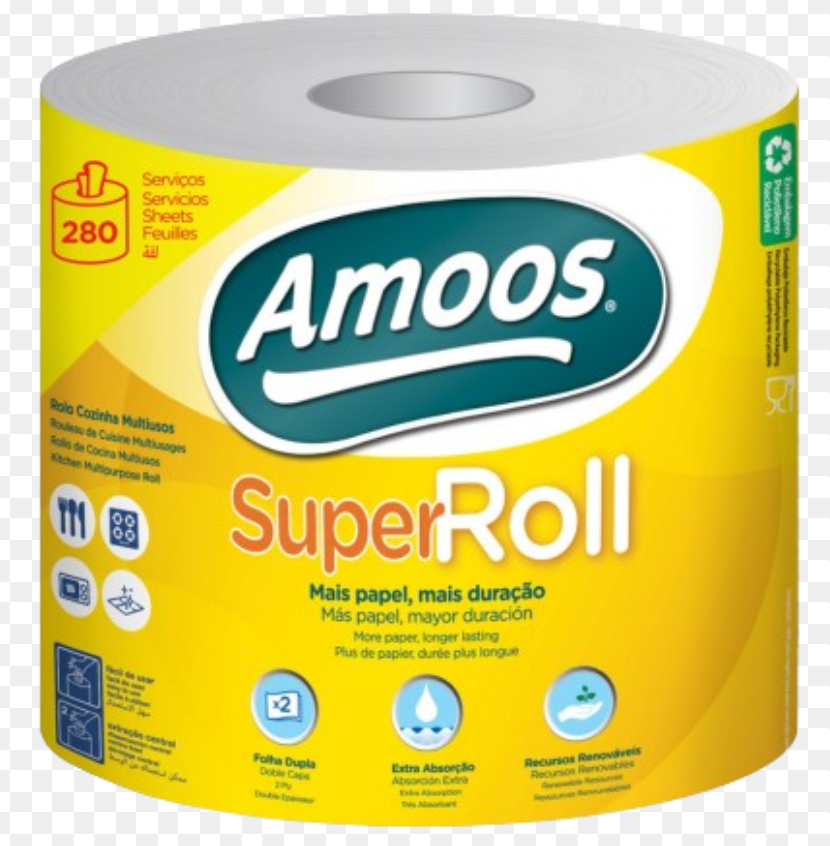 Amoos Super Roll Rouleau de Cuisine Multi-usages 2 Plis – 260 Feuilles